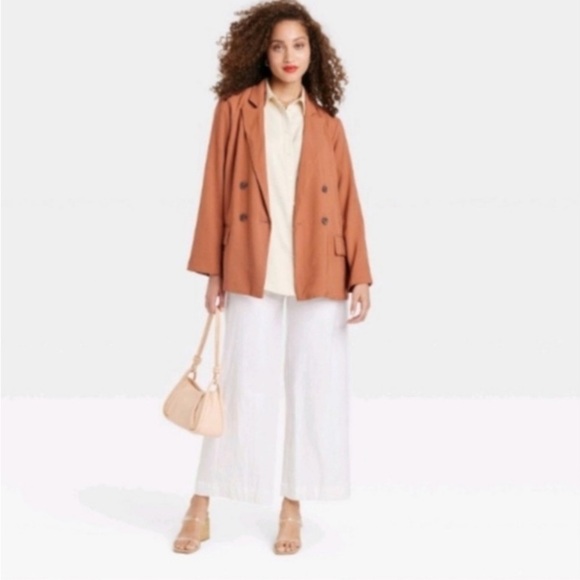 Women's Essential Blazer - A
New Day brown new - Picture 1 of 7